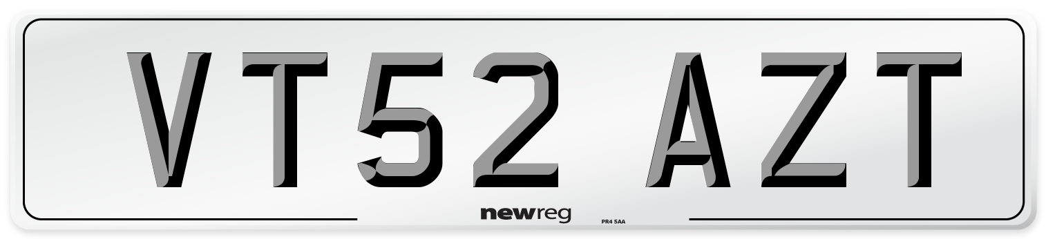 VT52 AZT Number Plate from New Reg